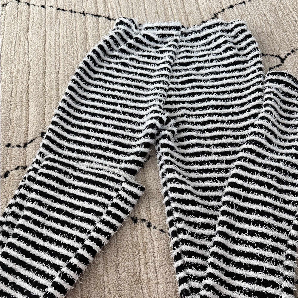 Trendy Boutique Black and White Striped Pants